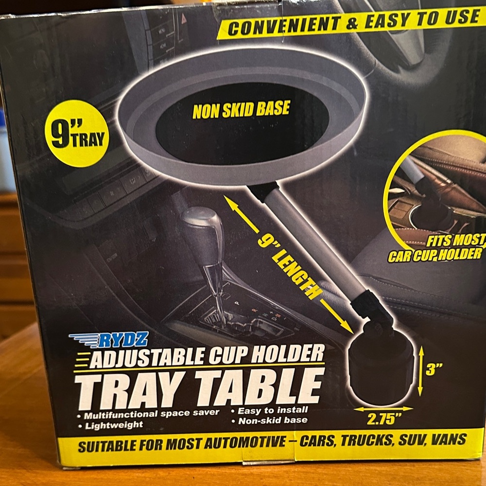 Adjustable cup holder/tray holder for cars